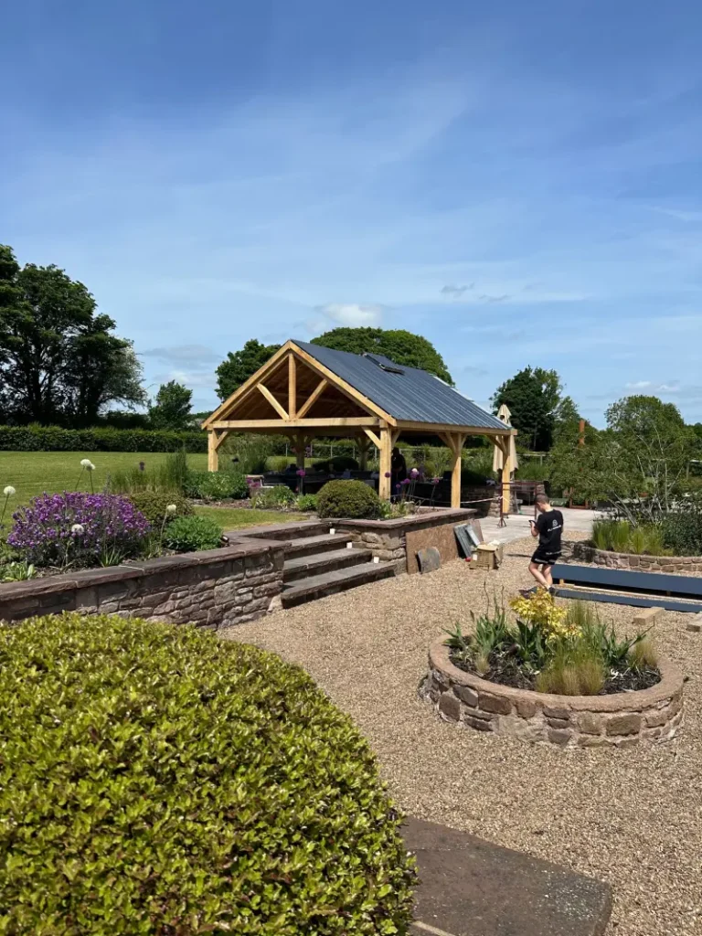 bespoke oak framed garden structure