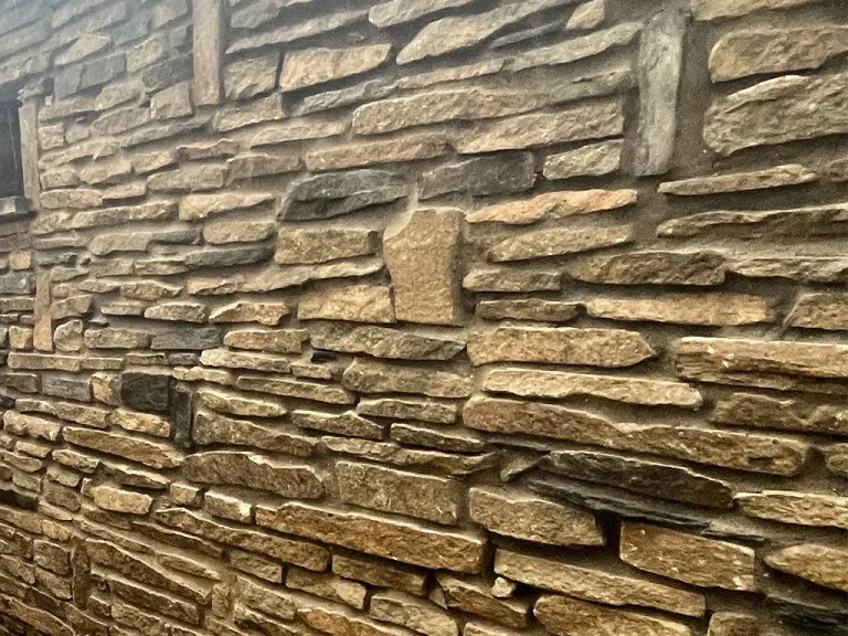 a stone wall done by our stone mason